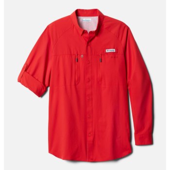 Columbia Muške Košulje - PFG Terminal Tackle Long Sleeve Woven Crvene | UJKY-82467